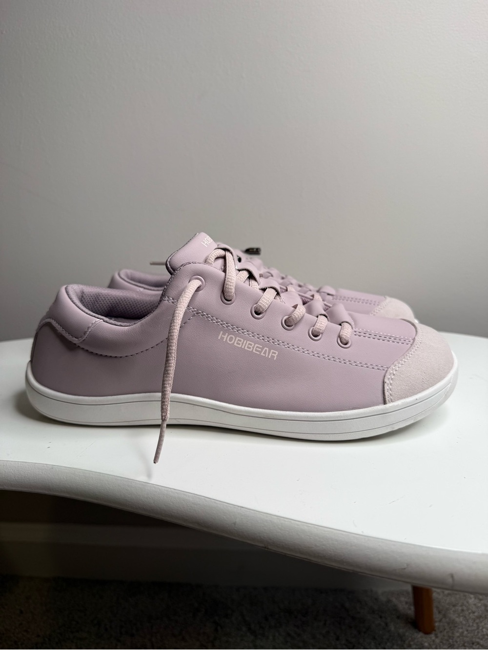 Hobibear Women's Low-Top Casual Tannin Barefoot Sneakers in Light Lavender